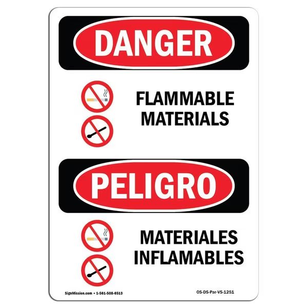 Safety Sign, OSHA Danger, 18